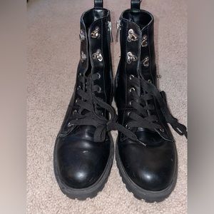 Black lace up Calvin Klein boots